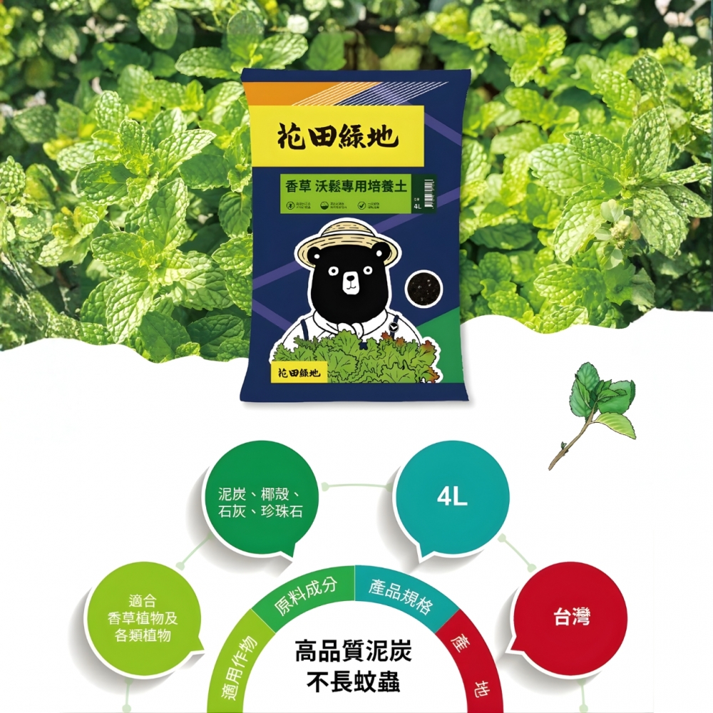 花田綠地-香草植物專用土(4公升)