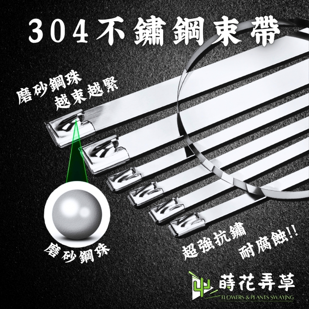 304不鏽鋼束帶 (多長度)