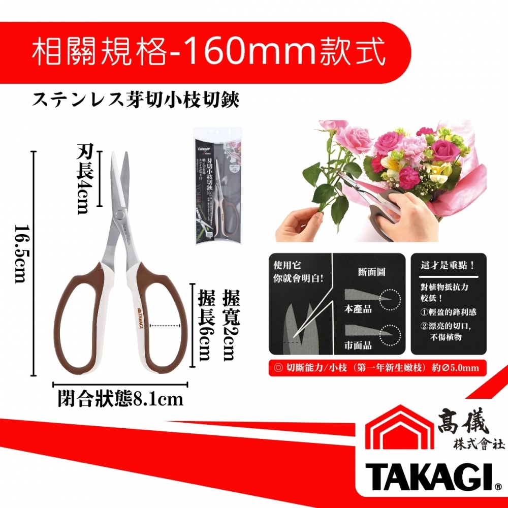 Fukuzen不鏽鋼芽切小枝剪鋏