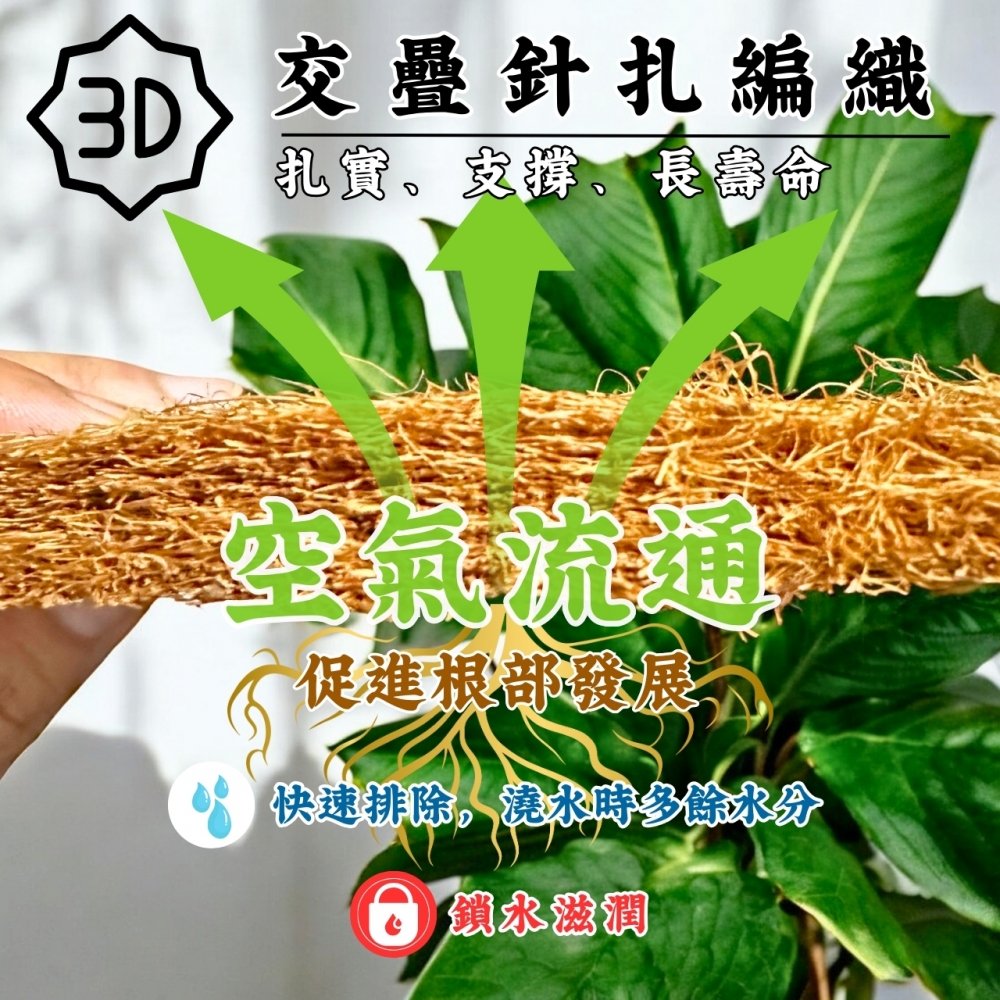 控根、六角形椰纖片