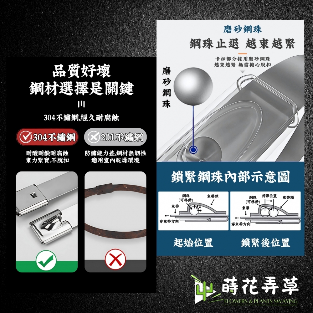 304不鏽鋼束帶 (多長度)