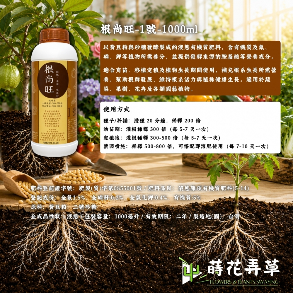 根尚旺1號-有機質肥料