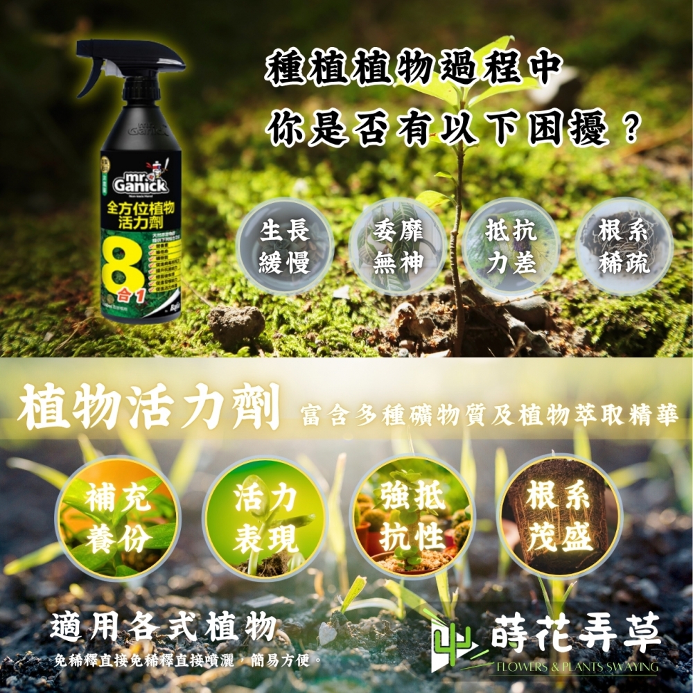 Mr. Ganick-8合1植物活力劑 (500ml) 