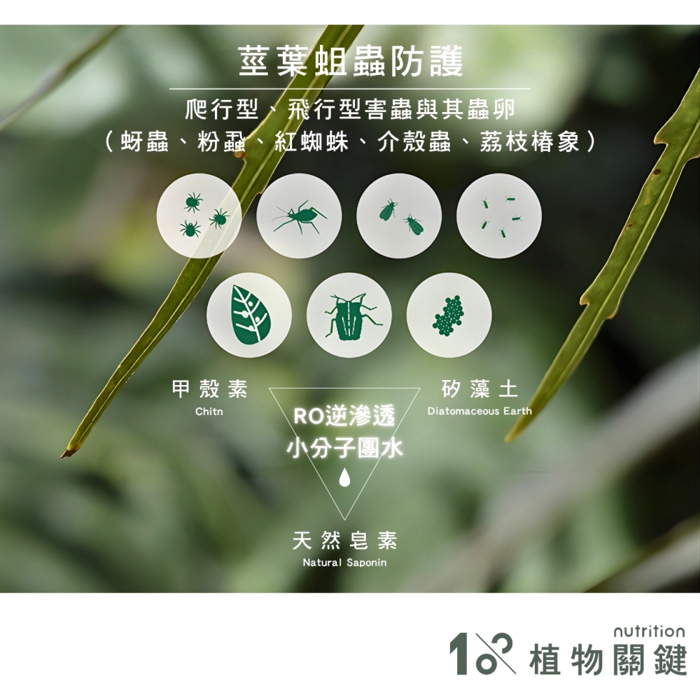 植物關鍵-Protect+甲殼素防蟲噴霧