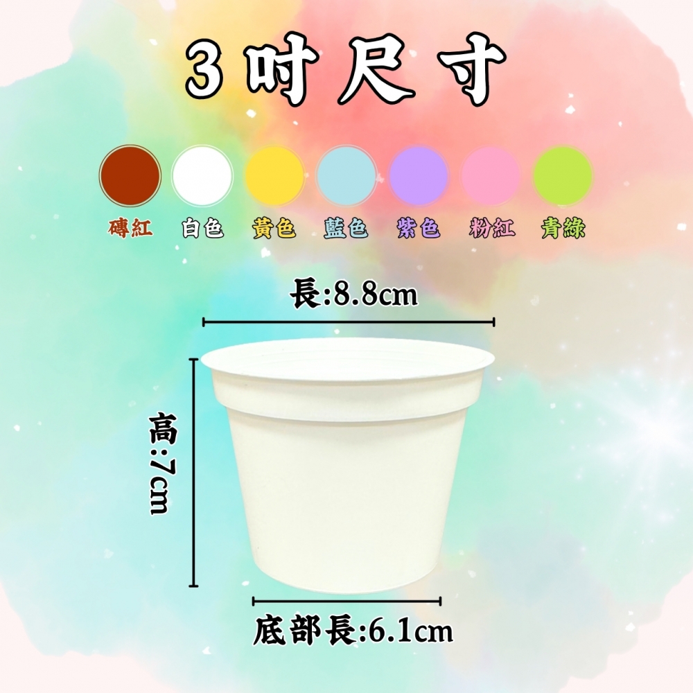 (1~3吋)多彩荷蘭盆