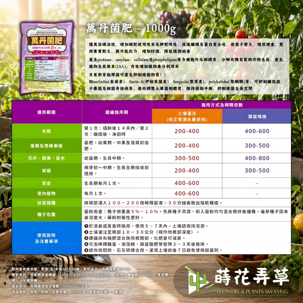萬丹菌肥-貝萊斯芽孢桿菌